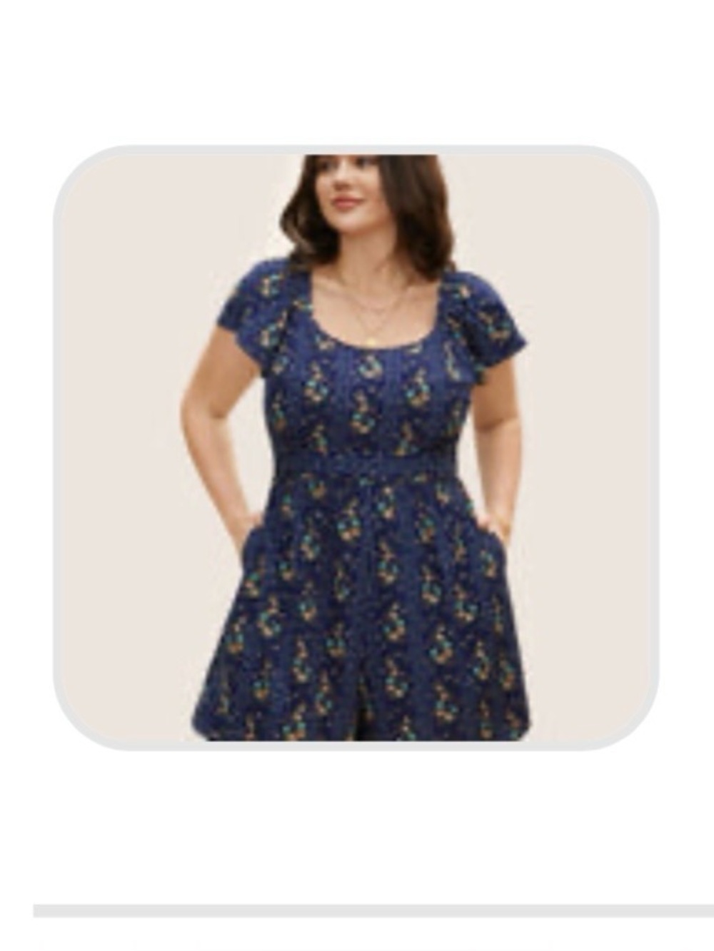 Navy Floral Romper